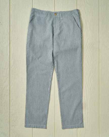 Camden Pant in Grey Seersucker