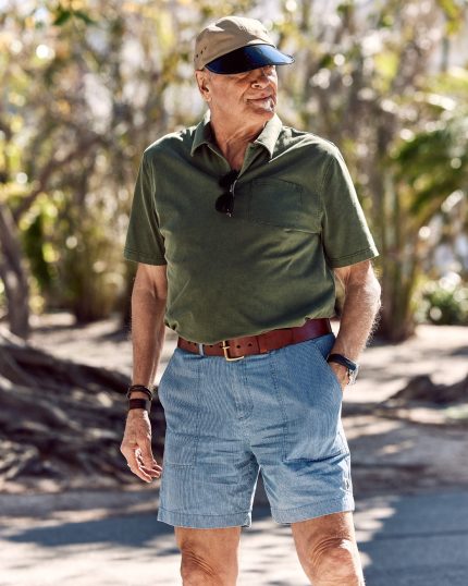 Ventura Short in Denim Blue Hickory Stripe